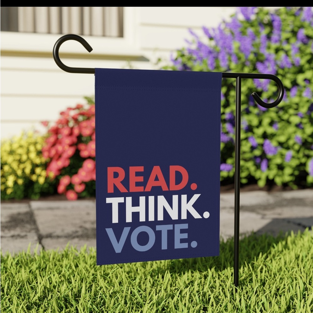 Patriotic Garden Flag with Bold Text